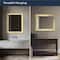 Head West White & Gold Framed Bevel Vanity Accent Mirror - 33" x 27"